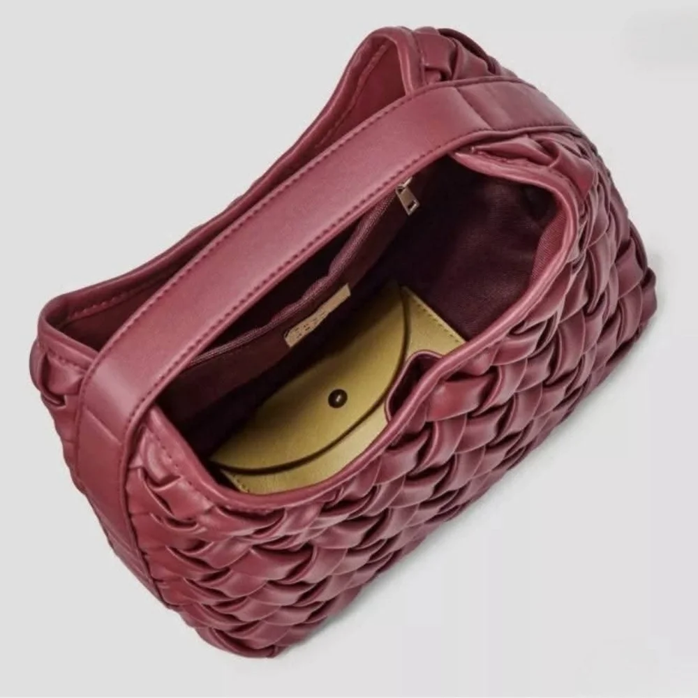 a new day Woven Mini Shoulder Bag - Maroon